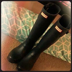Hunter Rubber Boots-Navy